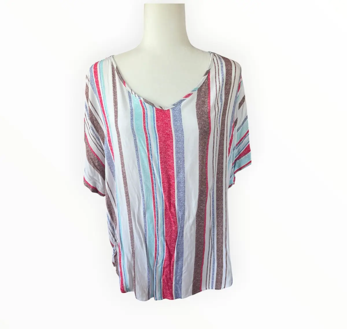 🌸 SHEIN Curve Striped Lightweight Top – Size 1XL – Plus Size 🌸