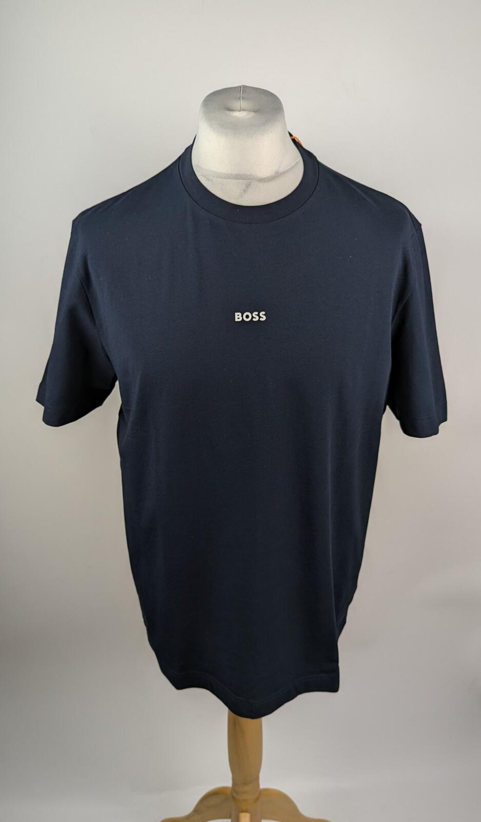Boss orange Mens Tchup Relaxed fit T-Shirt in Navy Blue size uk 2XL summer new