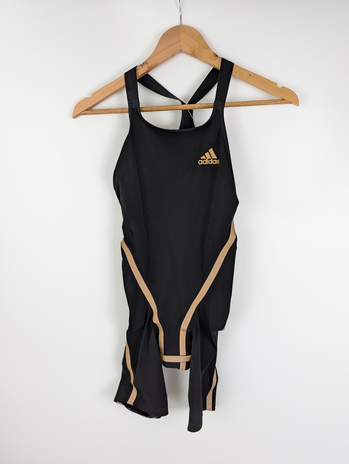 Adidas Women's Adizero Fs Ob Swimsuit - Black / Gold size 24" racing new