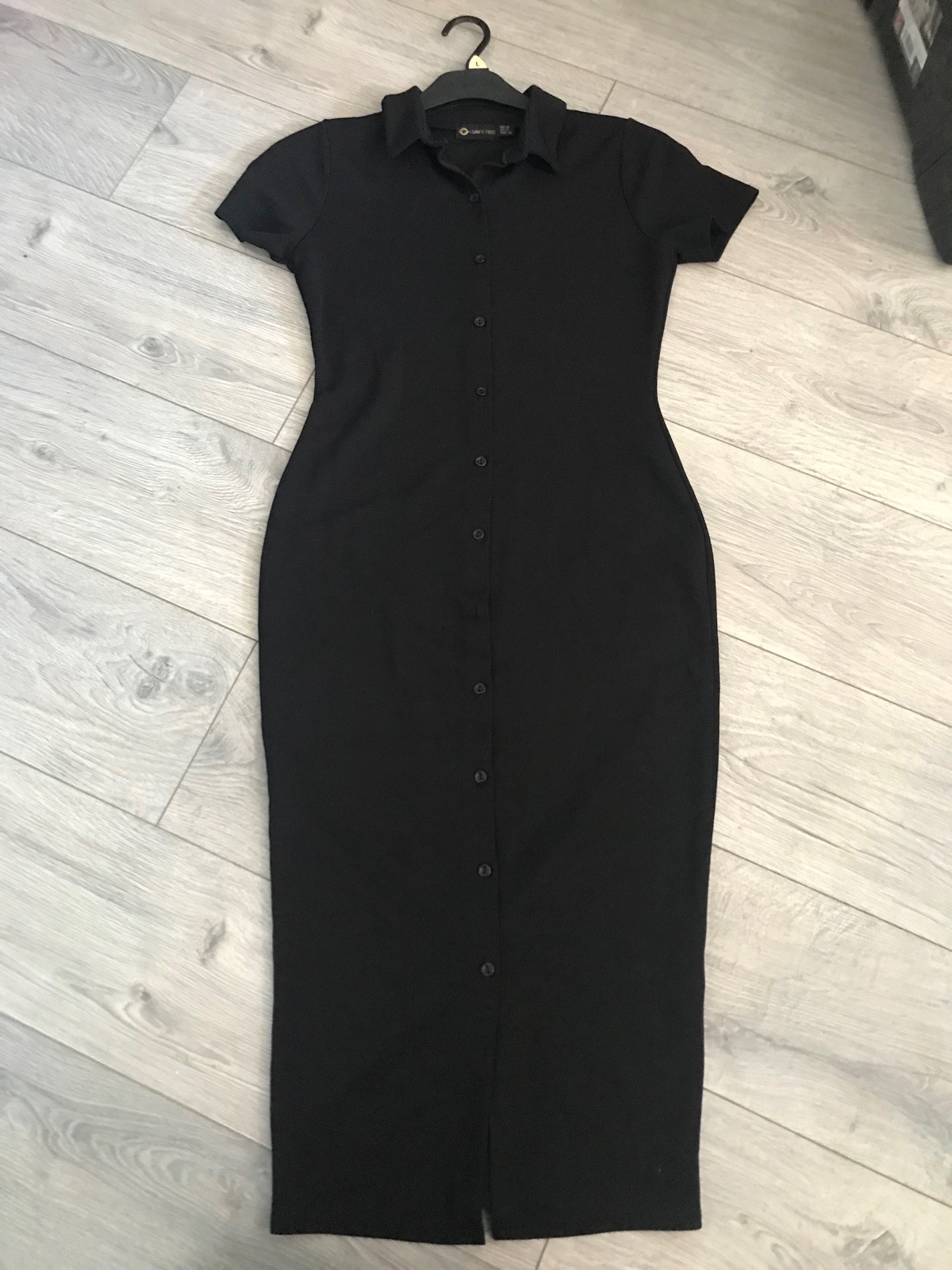 Womens black I saw it first button up formal dress