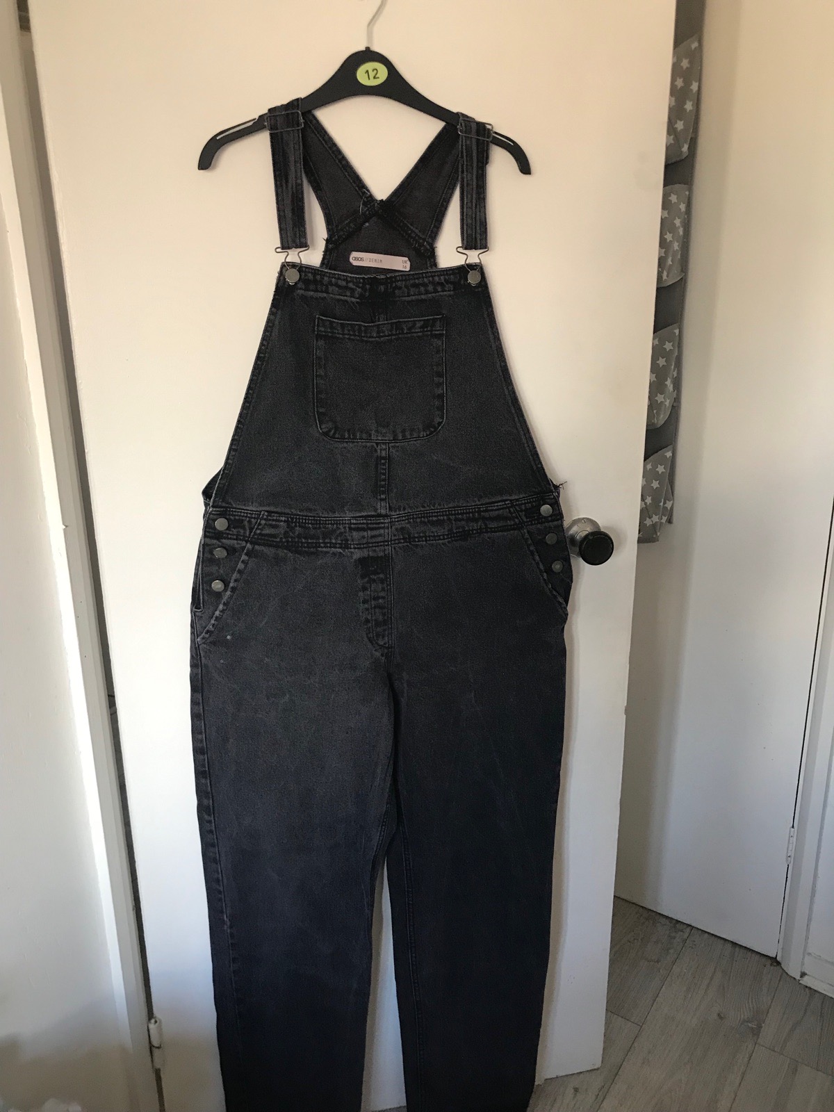 Womens dark grey asos dungarees