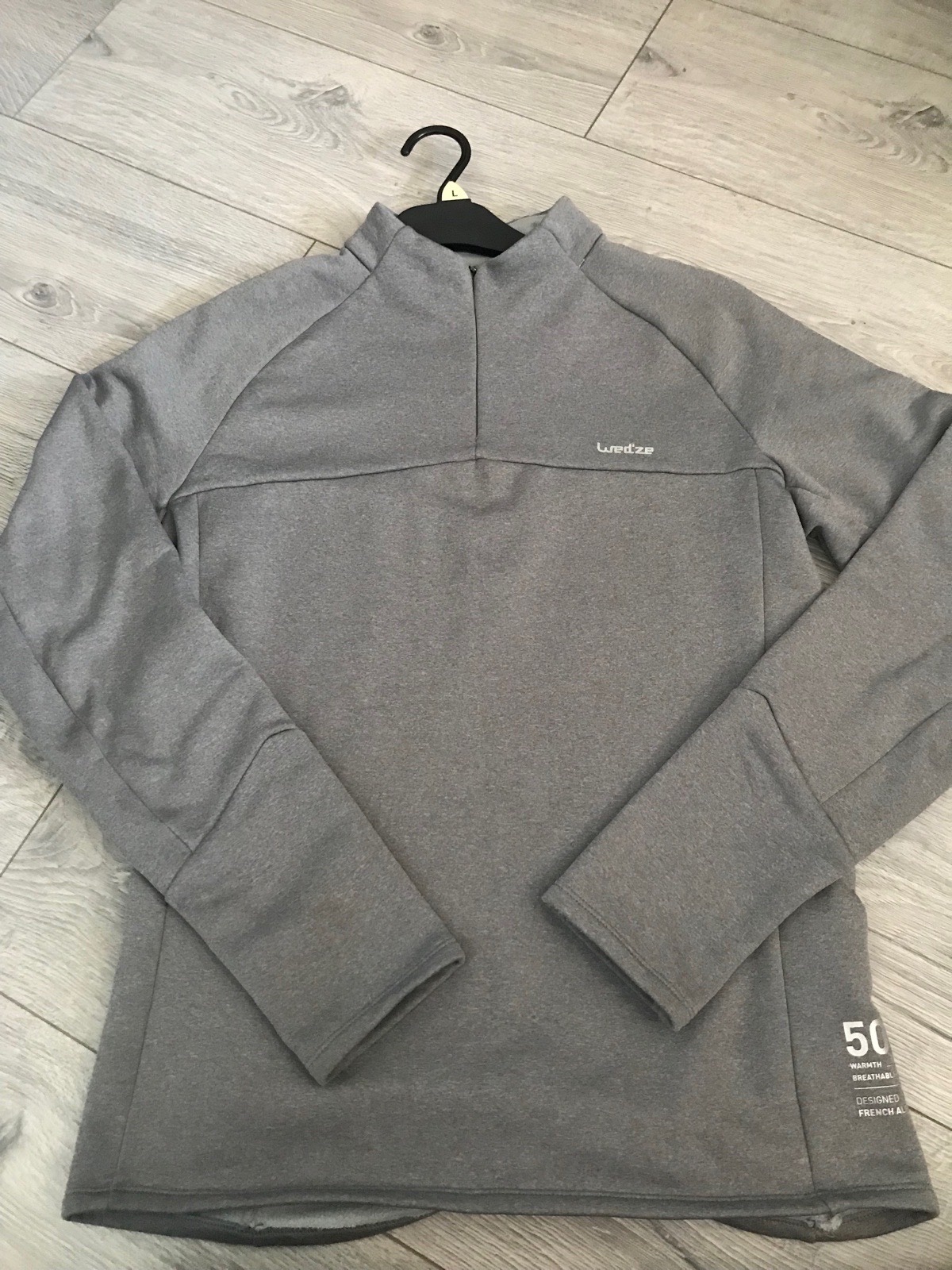 Grey decathlon quarter zip fleece