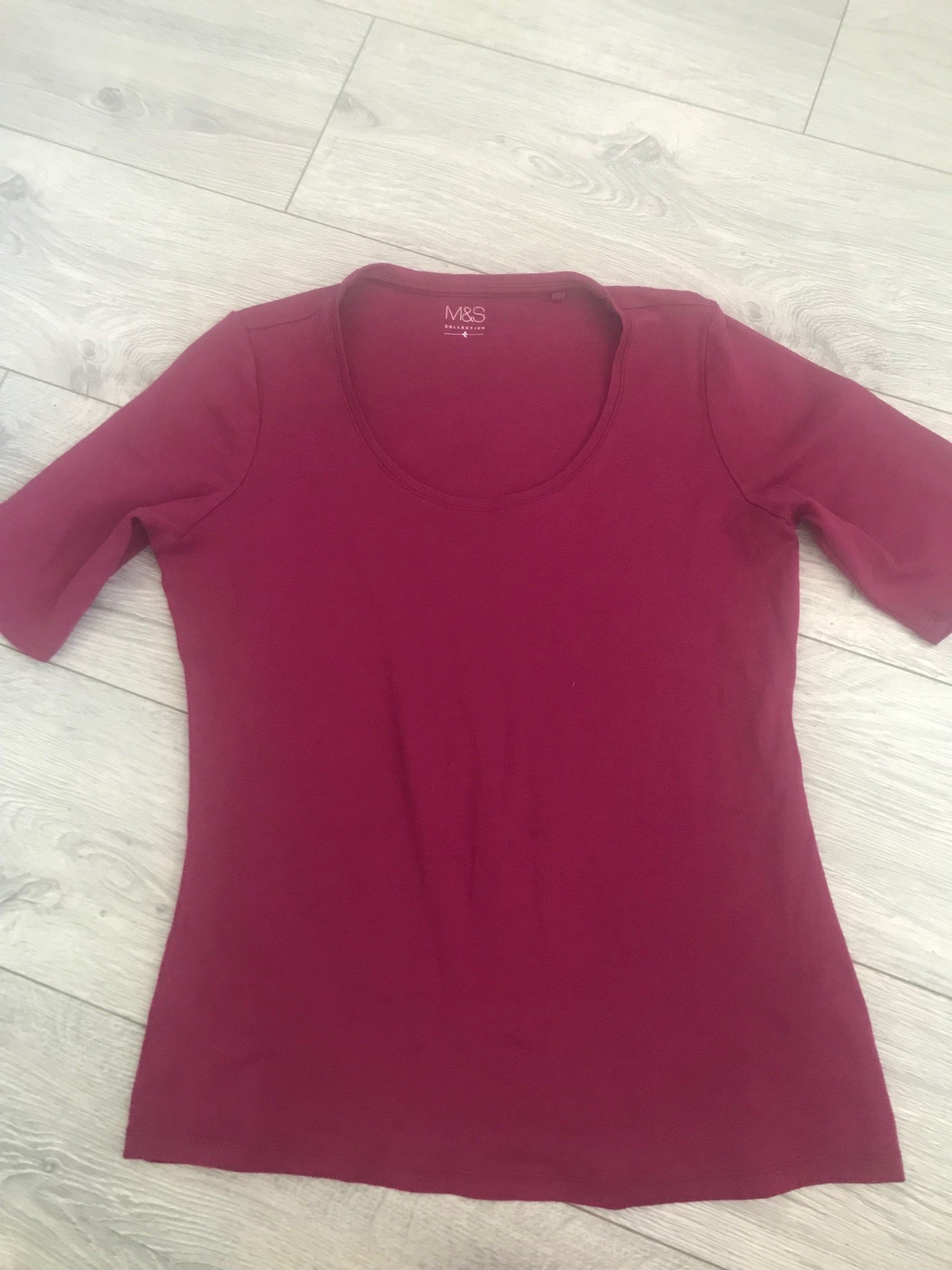 Womens burgandy M&S tshirt