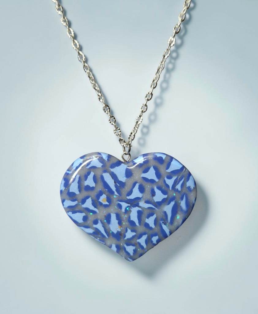 Handcrafted Heart Pendant Necklace Silver Plated