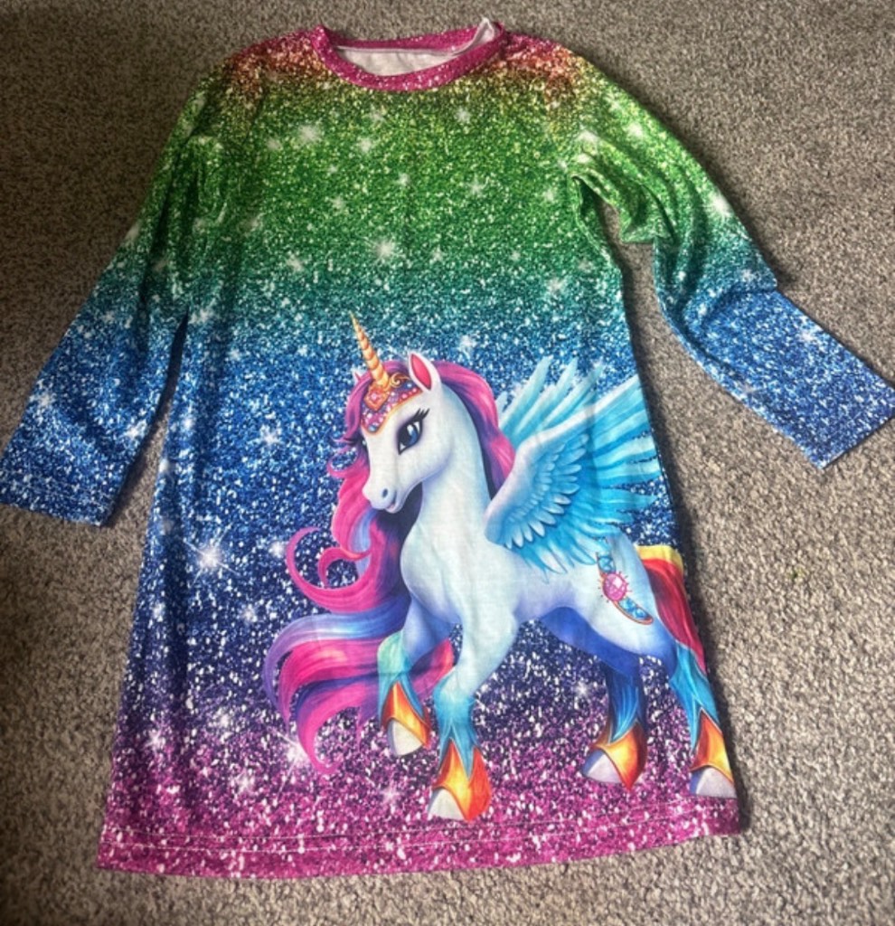 Rainbow unicorn dress