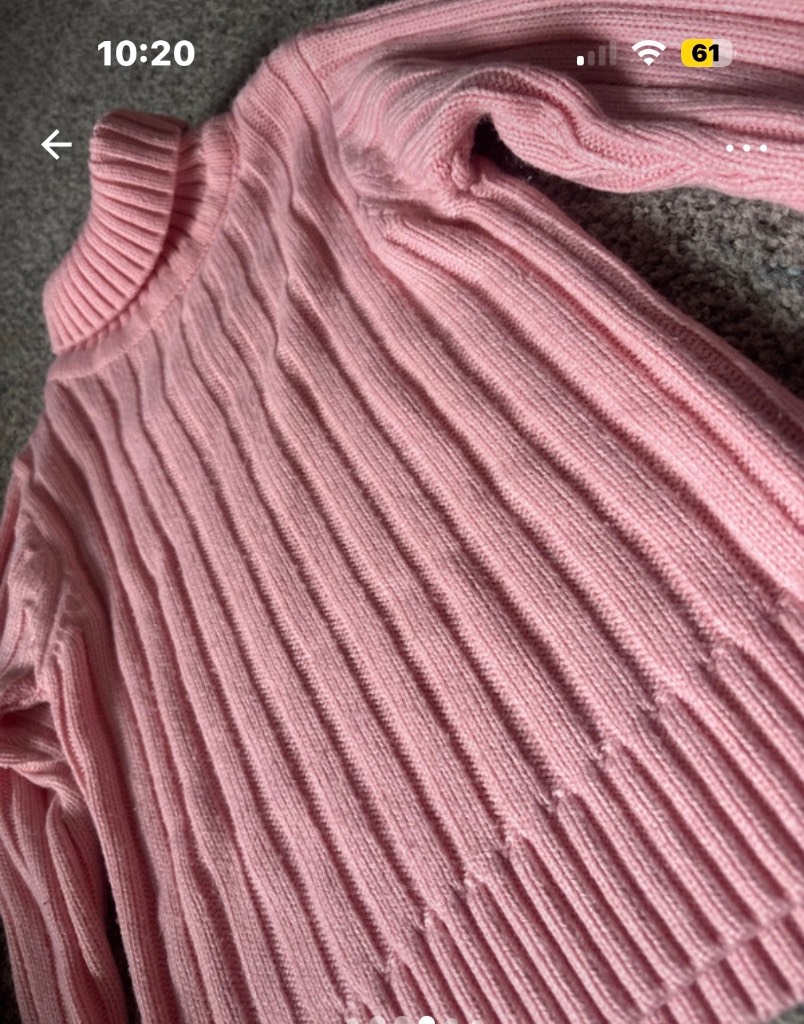 Pink turtle neck jumper