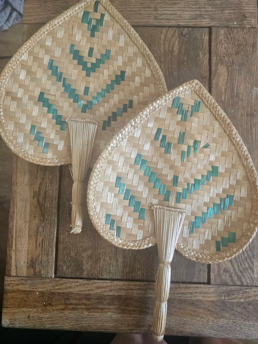 Vintage Handwoven Fans (Set of 2)