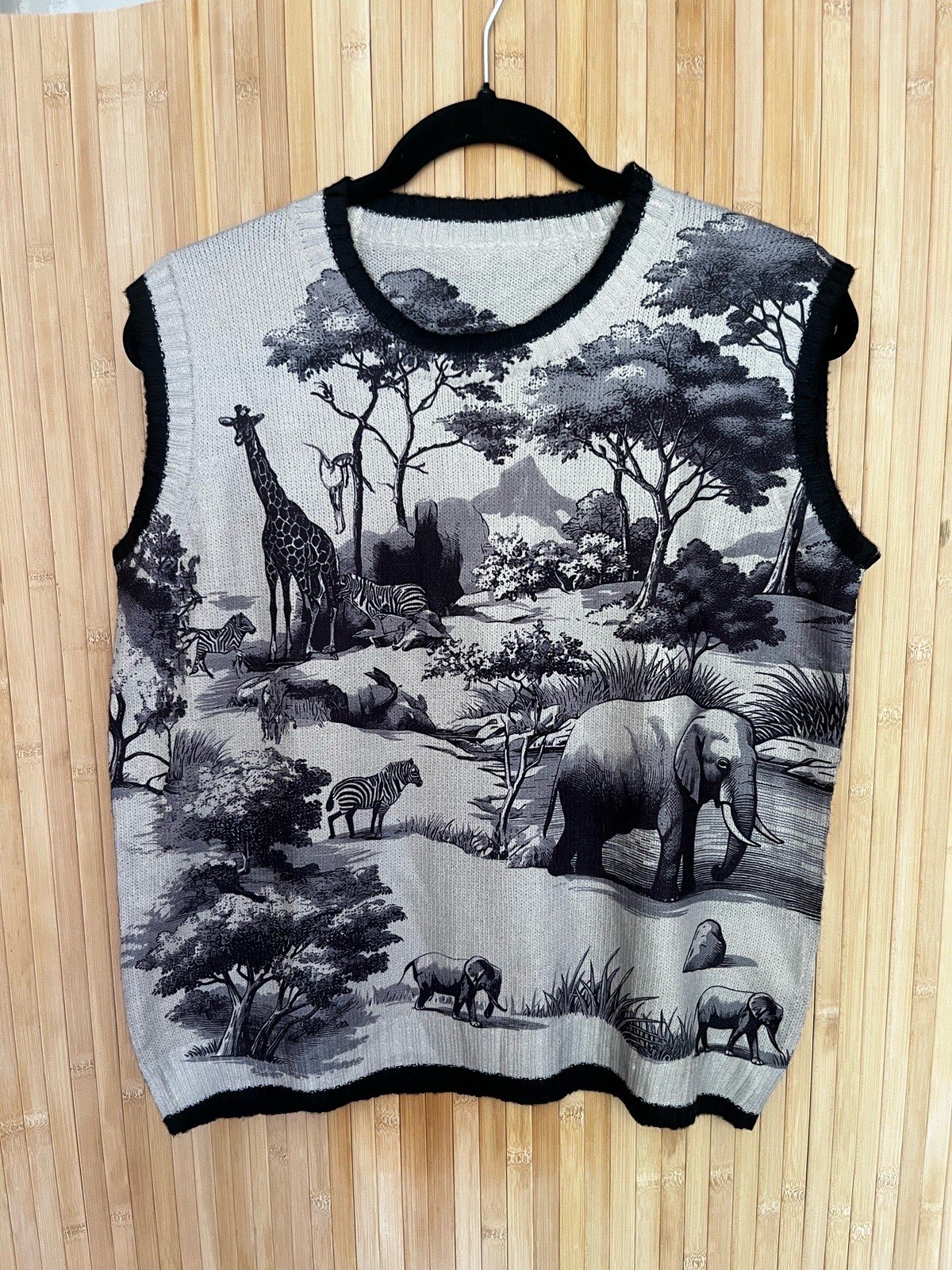 Animal Knit Vest Jumper