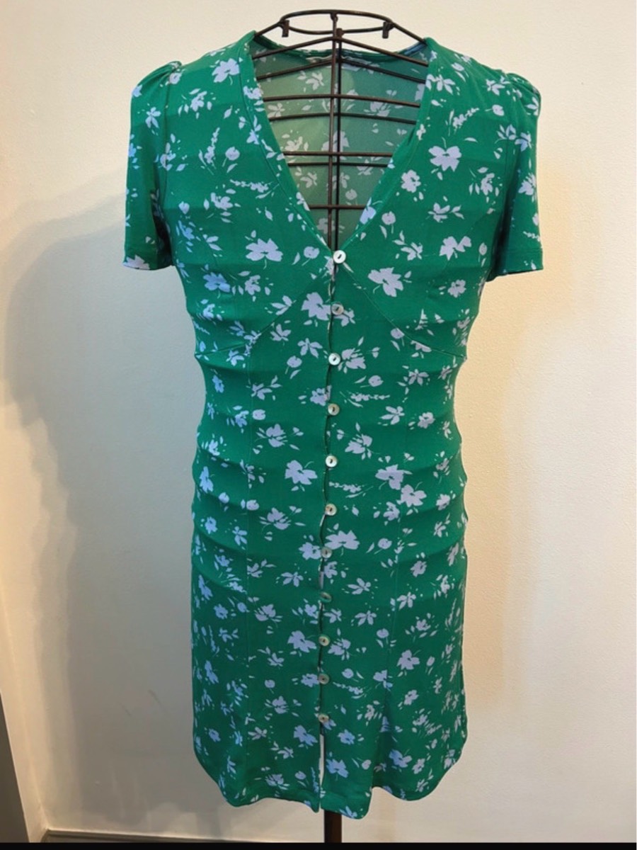 Ladies mango summer dress size xs uk 6-8 holiday smart casual