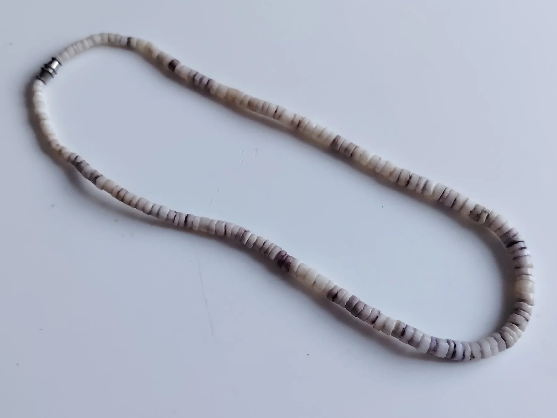 Boho style beach shell disc bead beaded necklace