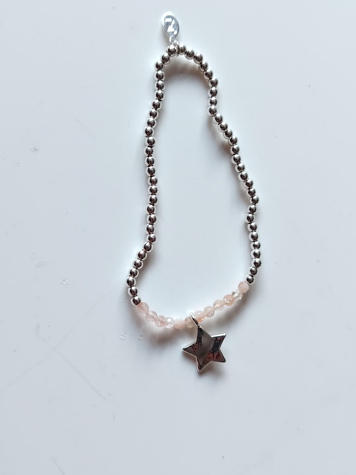 Joma jewellery pink stone bead bracelet