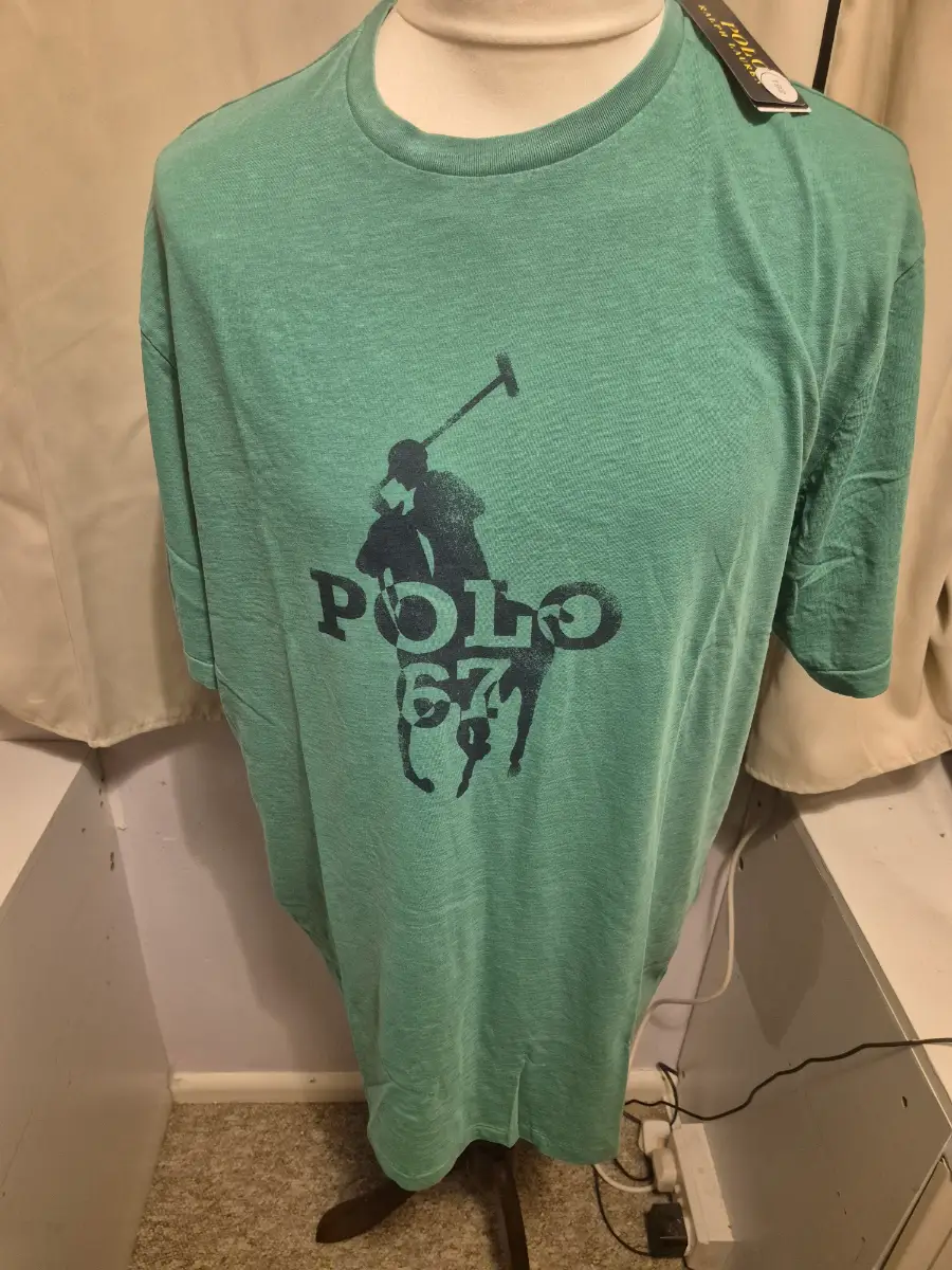 Polo Ralph Lauren "Polo 67" Graphic T-Shirt – Raft Green – Men's Size Large Tall (L TALL / LT) – Bra