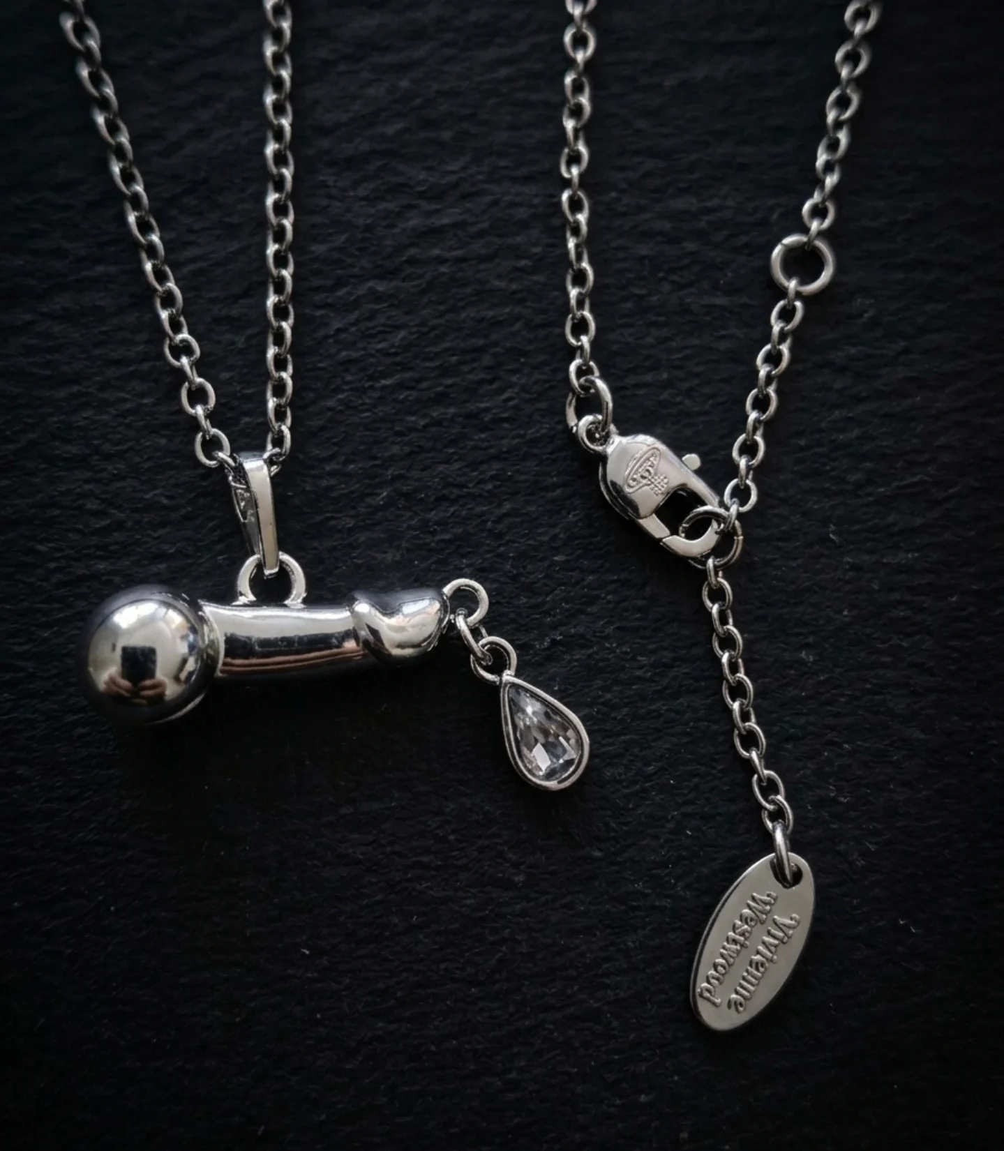 Gothic Silver Pendant Necklace: Y2K Grunge Cyber Streetwear Jewelry