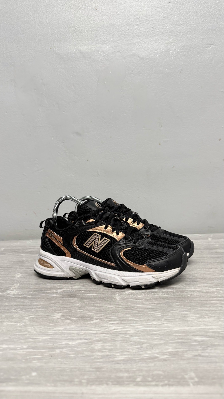 New Balance 530 Black & Rose Gold Trainers UK 4