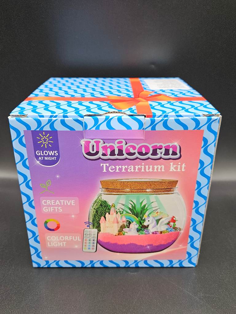 Modojuny Unicorn Terrarium Crafts Kit for Kids-LED Night Light