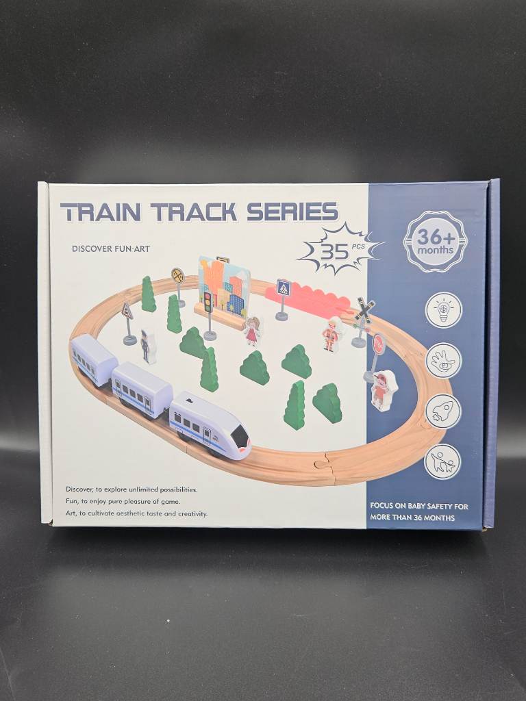 35 PCS Train Track Series Wooden Train Track