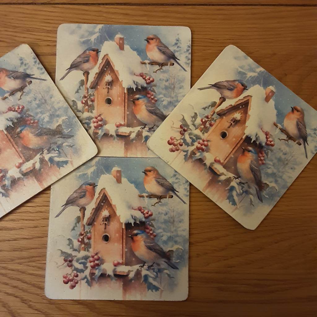 Set of 4 coasters (various designs)