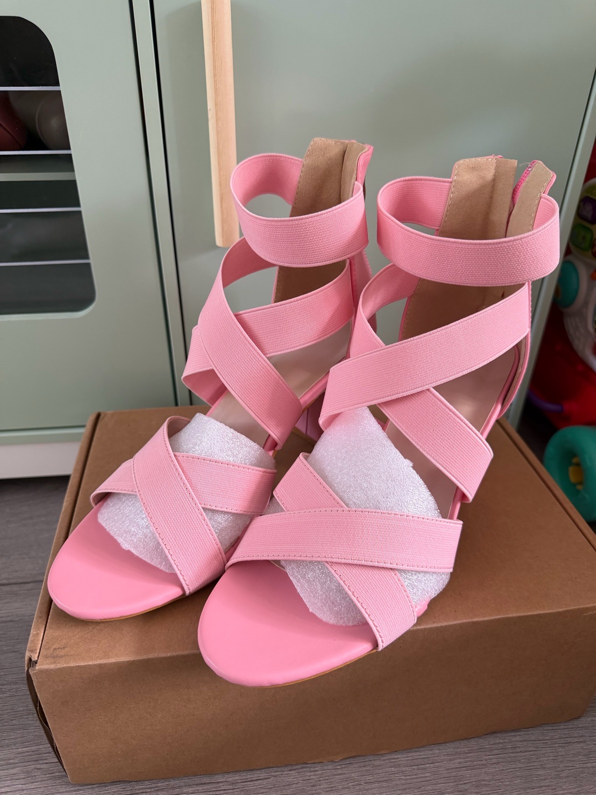 Pink Wrap Heels