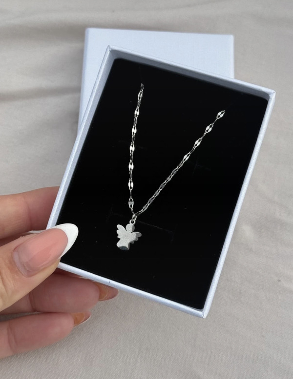 Silver Angel Necklace - Stainless Steel - Gift Boxed