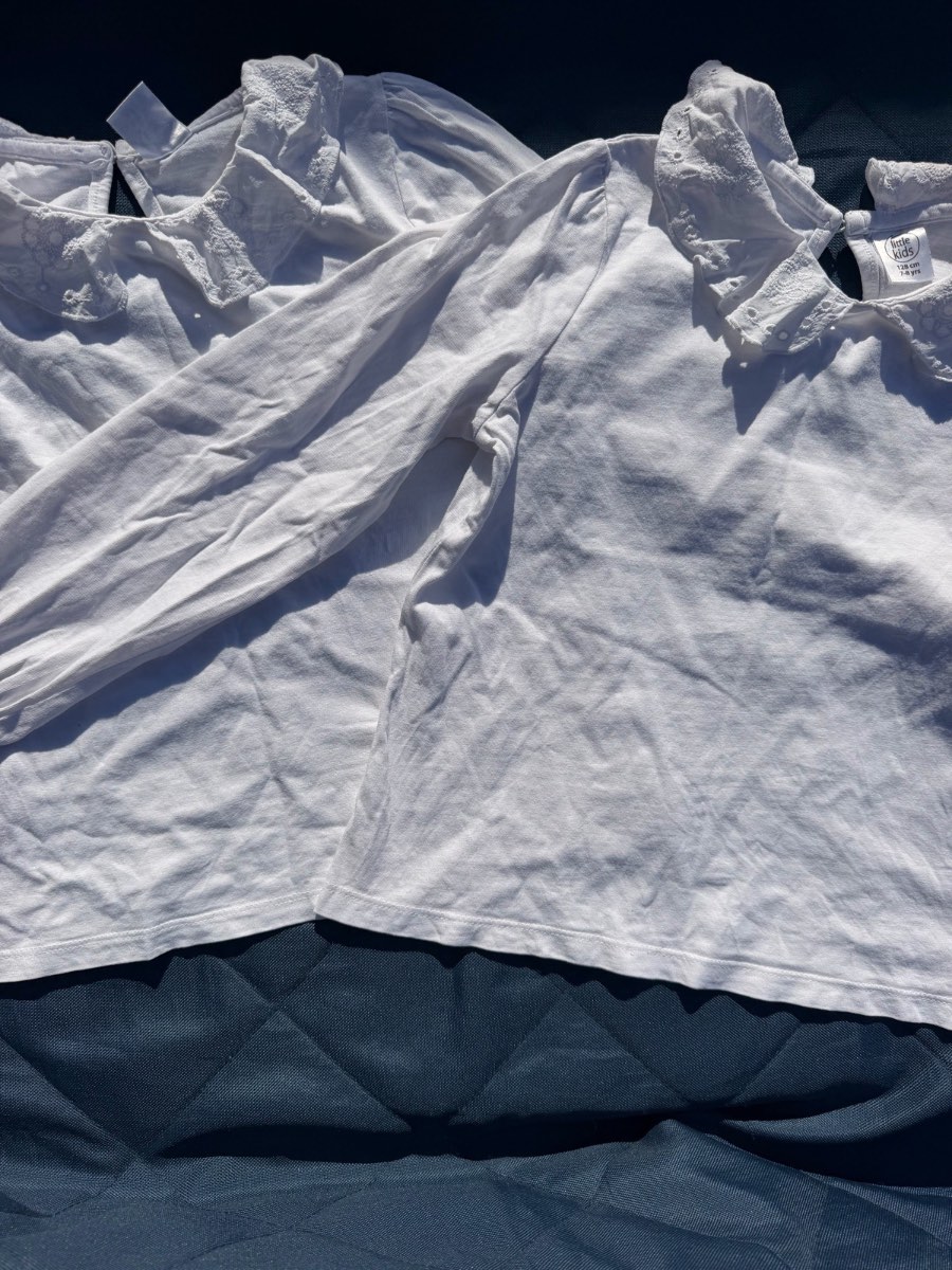 Bundle of 2 white girls tops 7-8Y