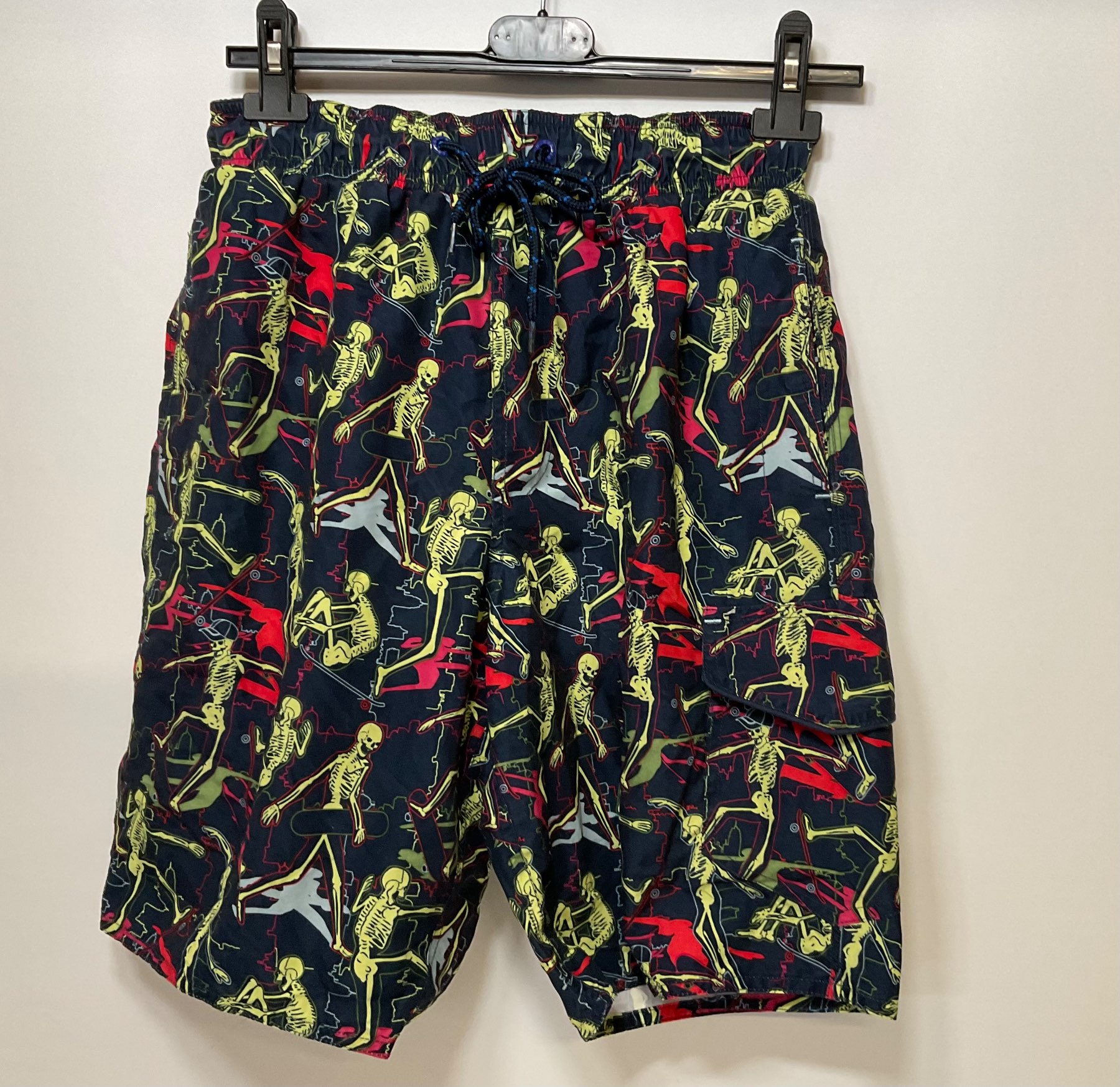 Skeleton Print, men’s swimming shorts, size S by Red Herring