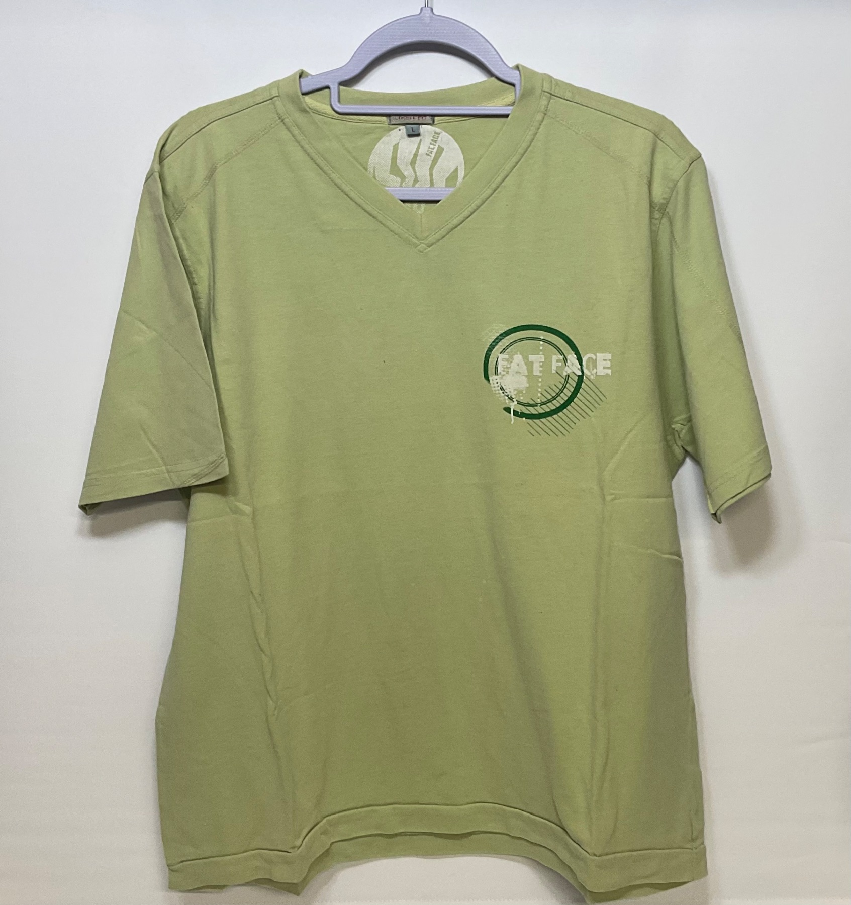 Size L, seagrass coloured short sleeve t shirt by FatFace
