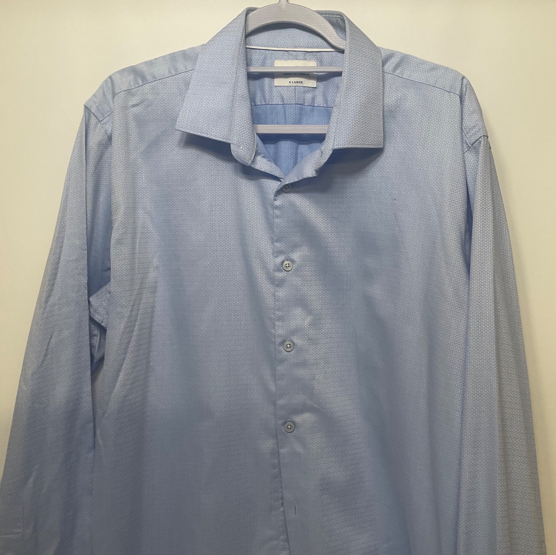 Size XL, light blue long sleeve mens shirt, single cuff by TM Lewin