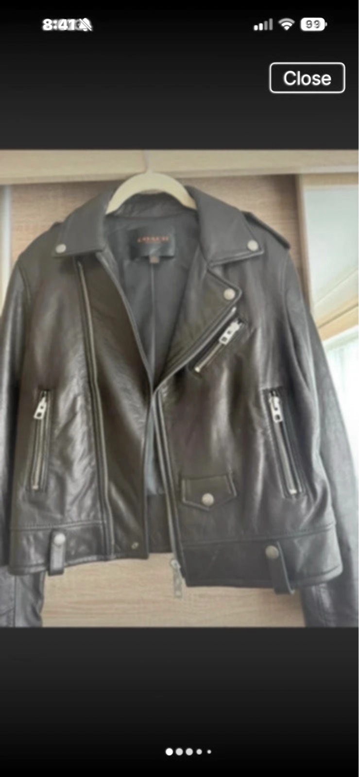 Coach leather biker jacket
