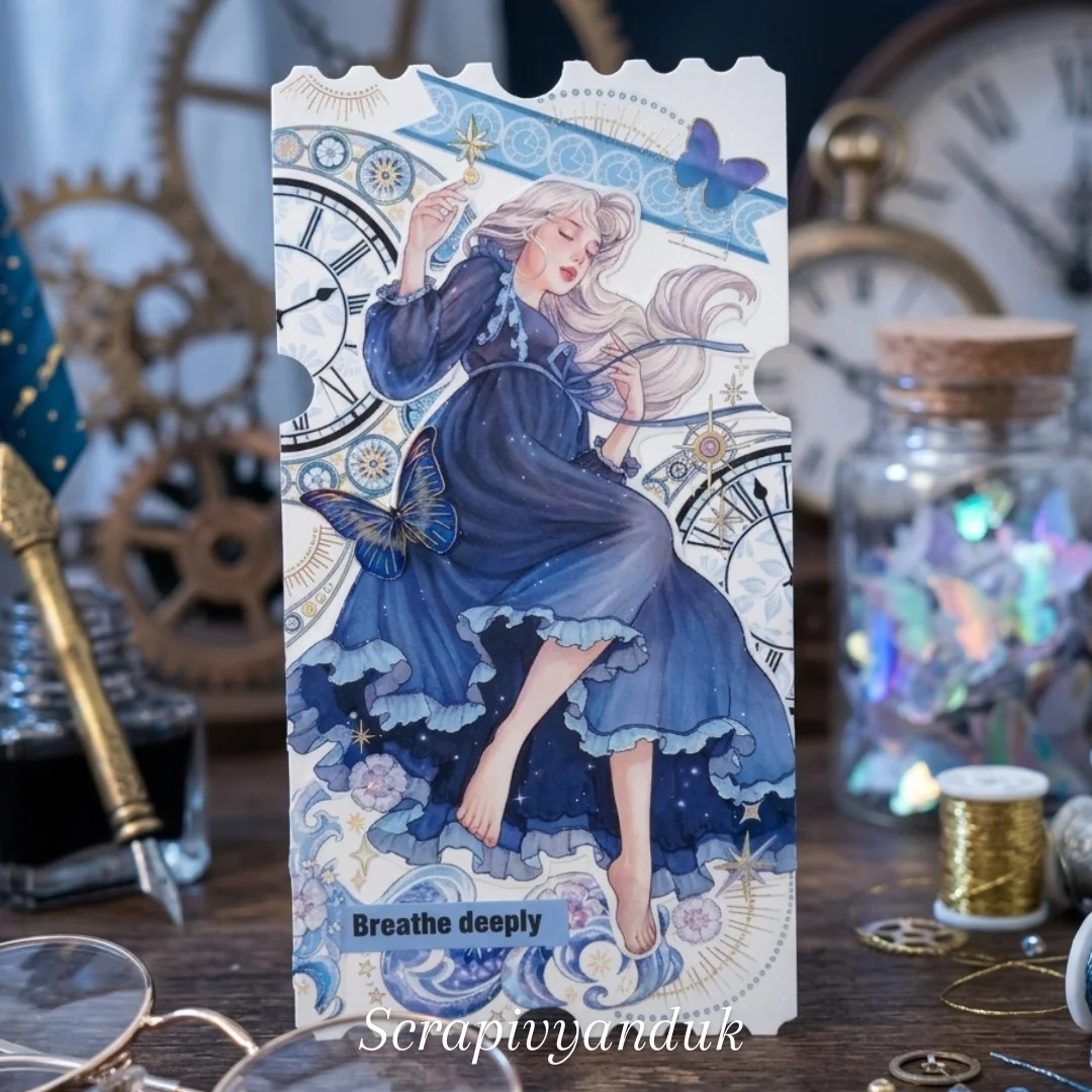 Handmade Breathe Deeply Scrapbook Greeting Card