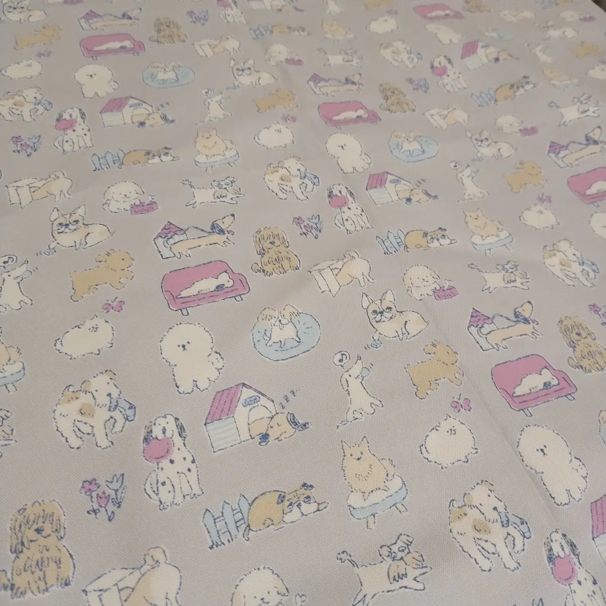 Cute Dogs Pattern Fabric