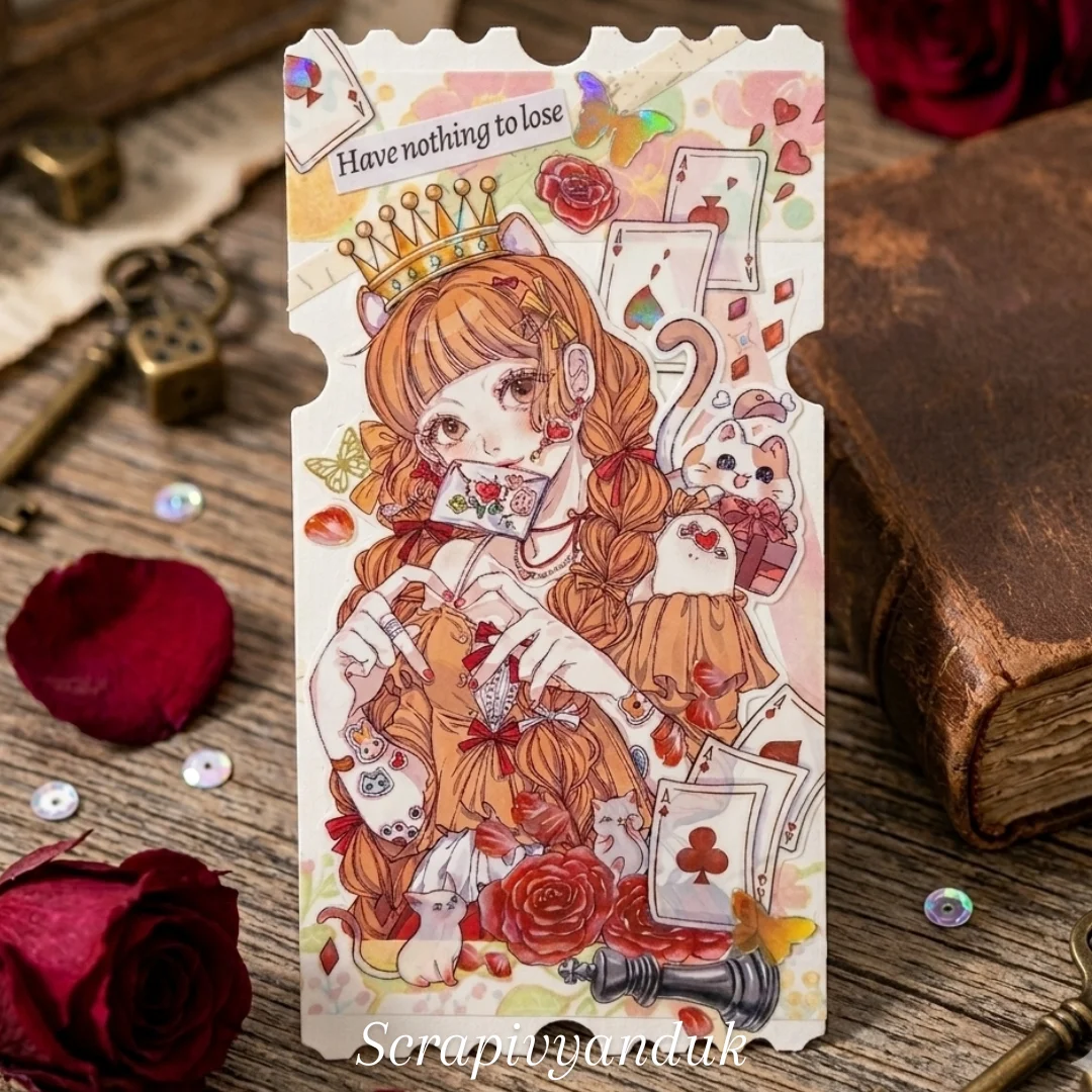 Handmade - Have Nothing to lose - Scrapbook Greeting Card/ postcard/ bookmark