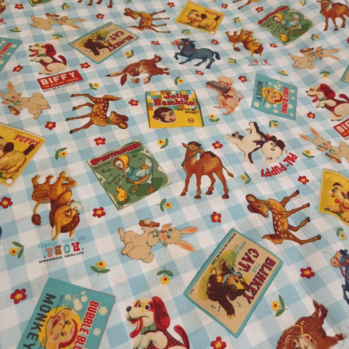 Cartoon Animals Pattern Fabric