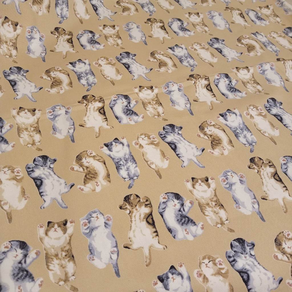 Lazy Cats Pattern Fabric