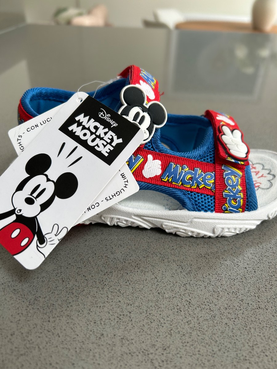 Disney Mickey Mouse light up sandals.  Size UK 11.5.   New.