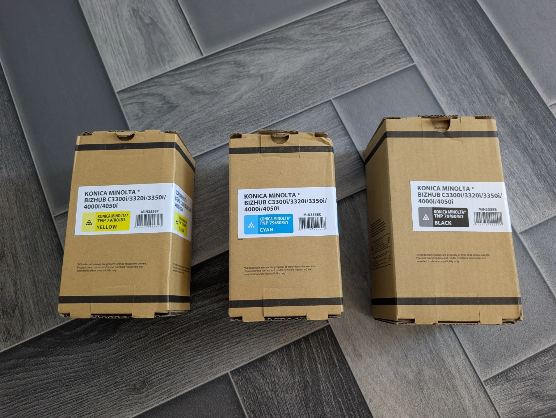 Genuine Konica Minolta TNP79/80/81 Toner Black, Cyan, Yellow Brand New RRP £185+