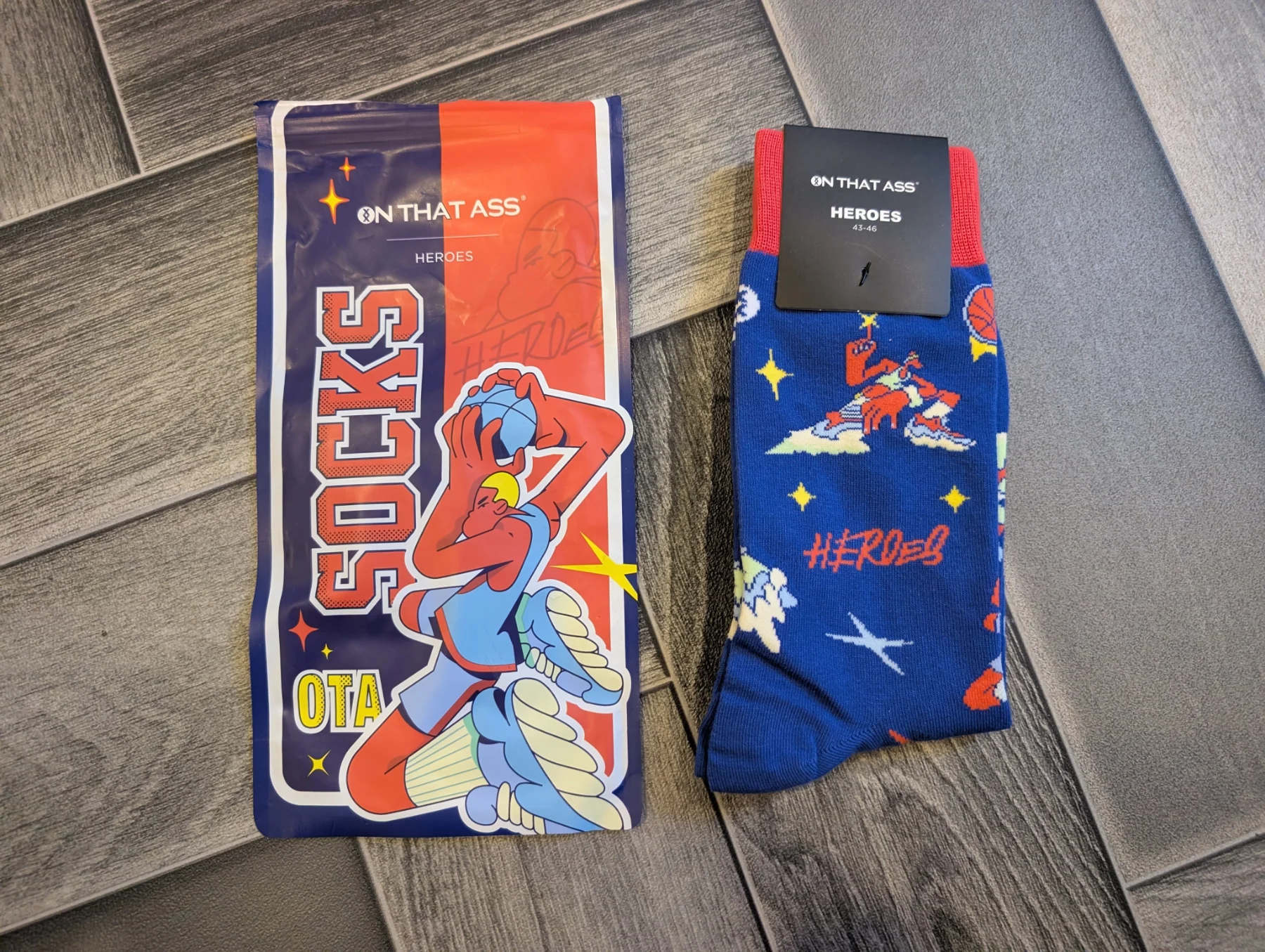 Brand New OTA "Heroes" Crew Socks - UK 9-11