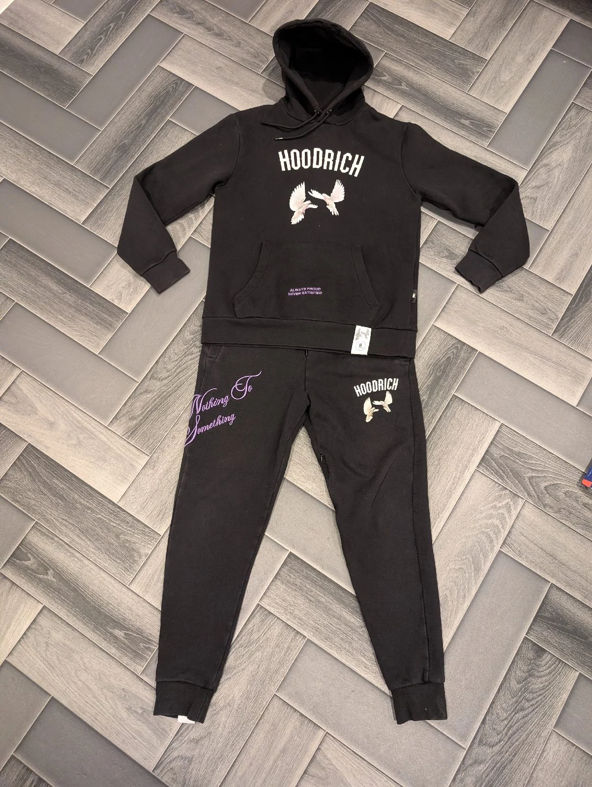 Hoodrich OG Take Flight V2 Full Tracksuit - Black Size Small