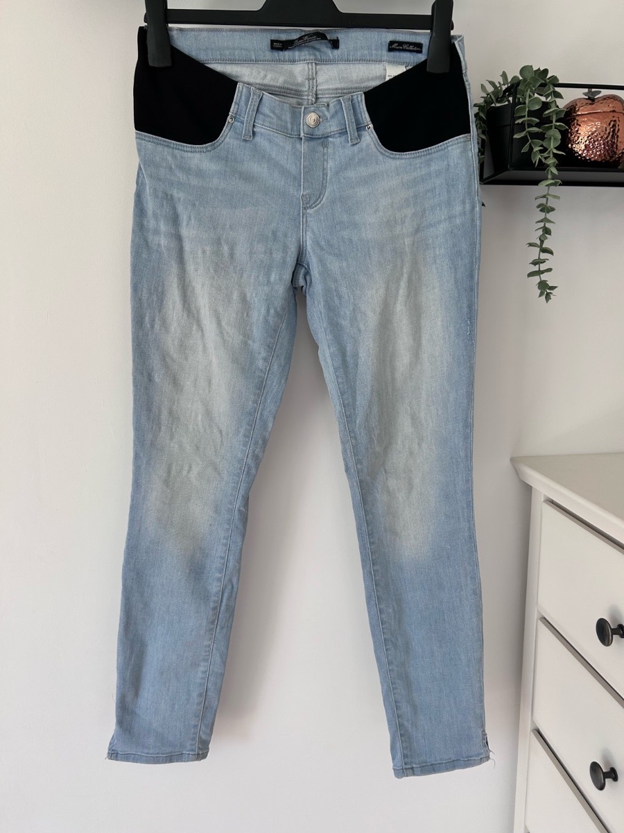 Zara maternity mum collection light blue skinny jeans size M W30”