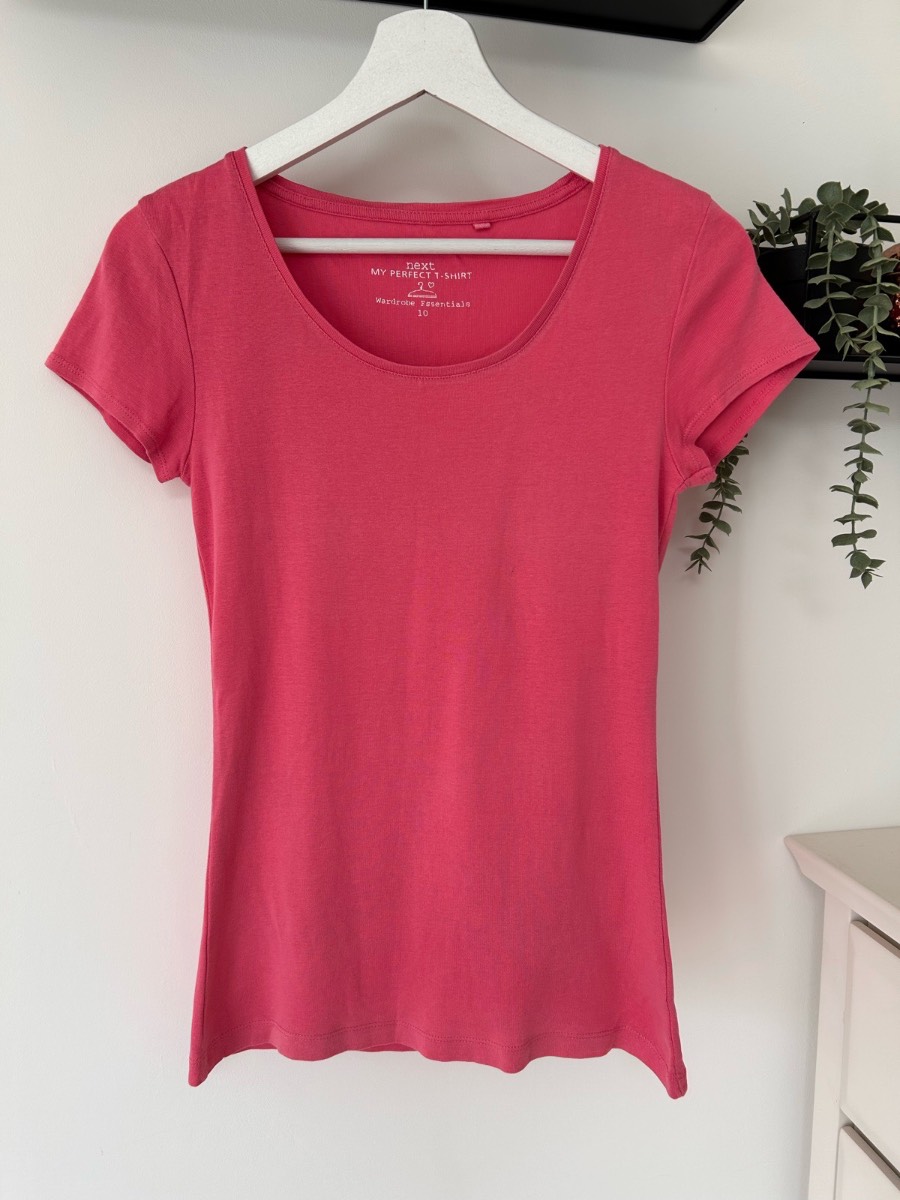 Next salmon Pink short sleeve cotton tshirt size 10