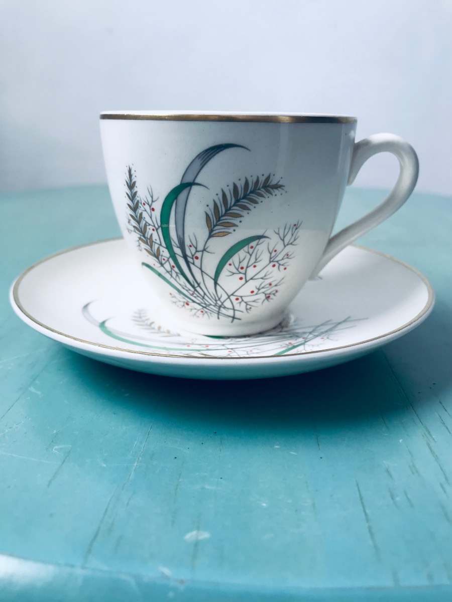 Spode Oklahoma coffee cup and saucer Harold Holdway 1930s china