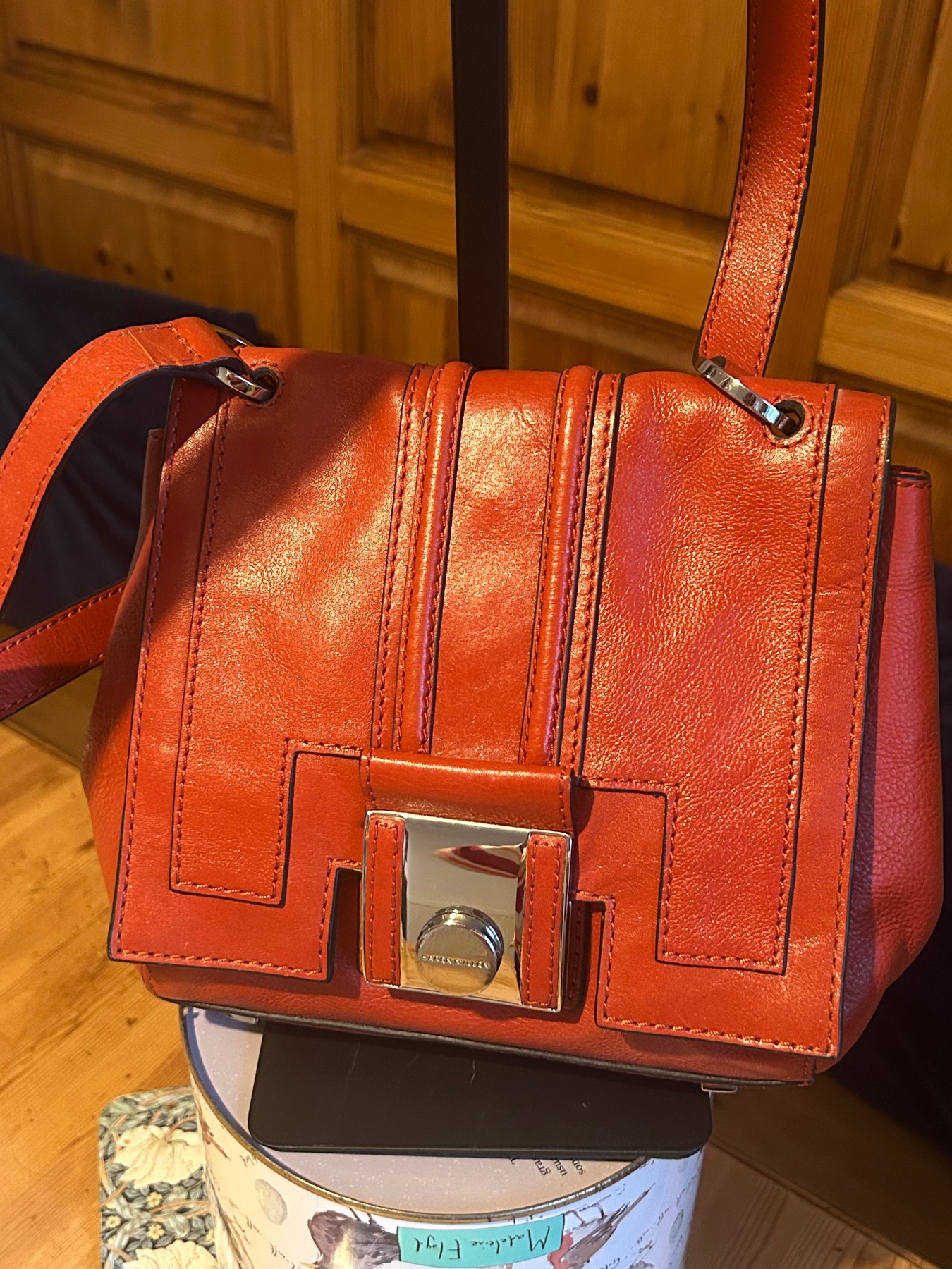 Karen Millen Red  Real Leather  bag