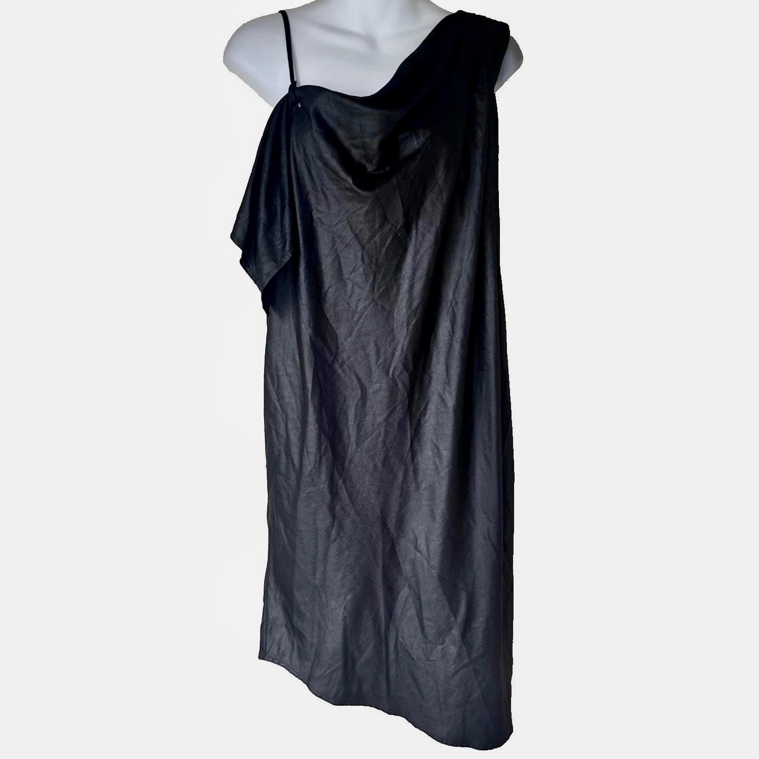 Part Two Black Melvina Shift Dress Scandi Minimalist LBD 12 UK 38