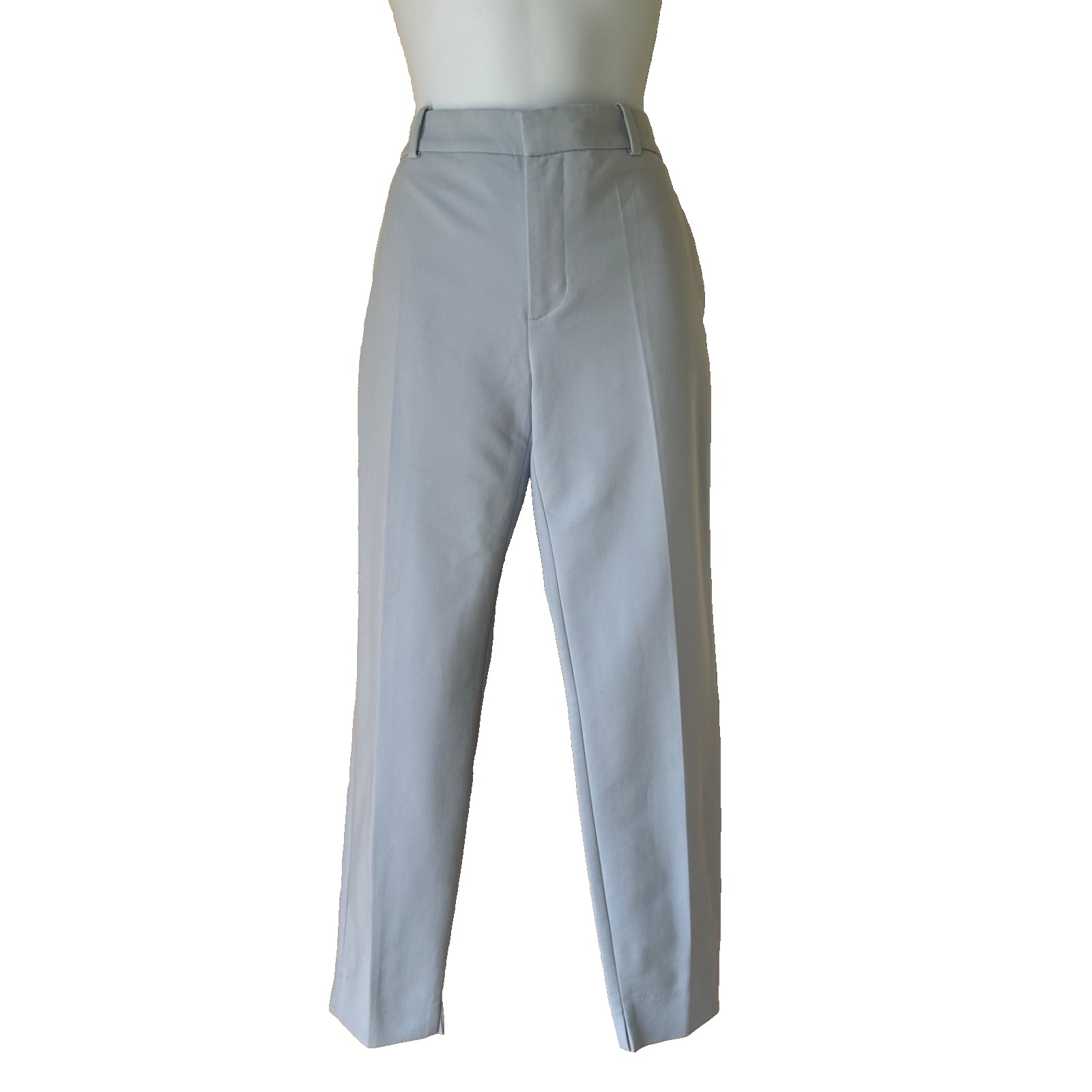ZARA Pale Blue Tapered Trousers EUR 42 UK 14 Slim Fit