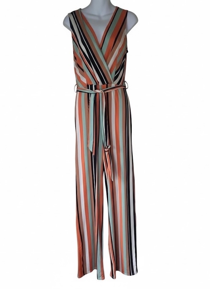 By Swan Multicoloured Jumpsuit Waist Tie Size M