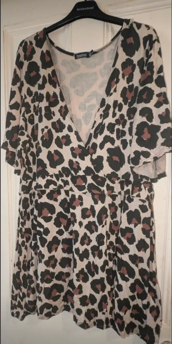 boohoo leopard dress