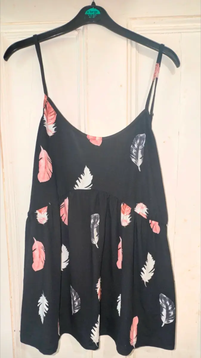 shein curve feather top