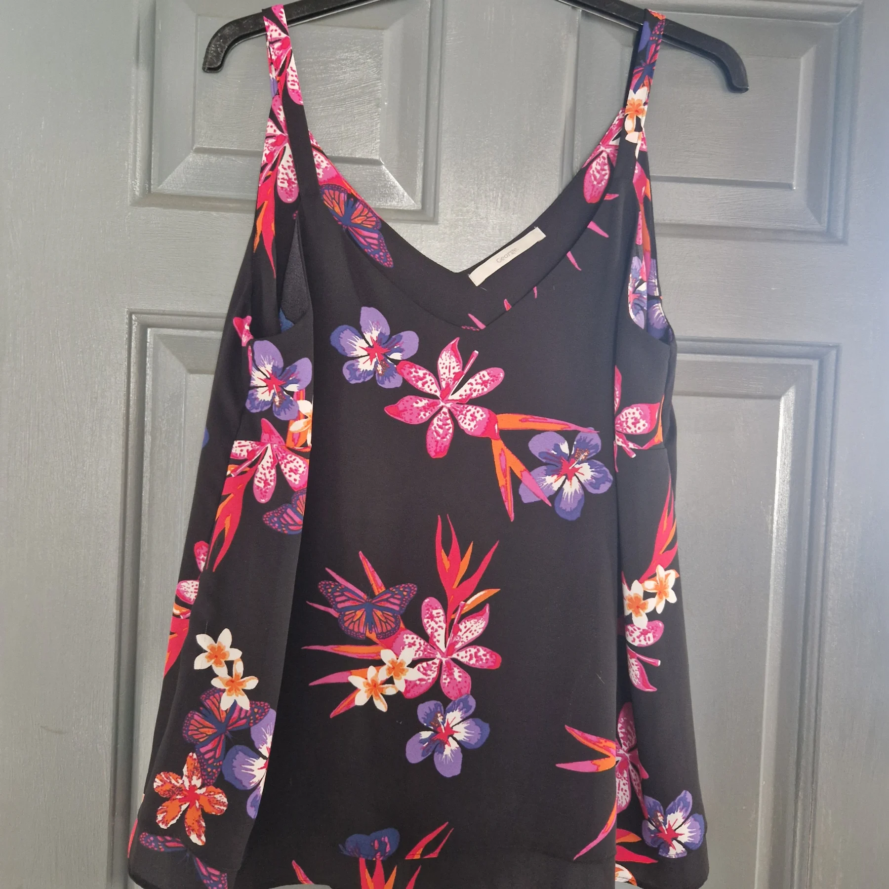 George black floral lightweight top