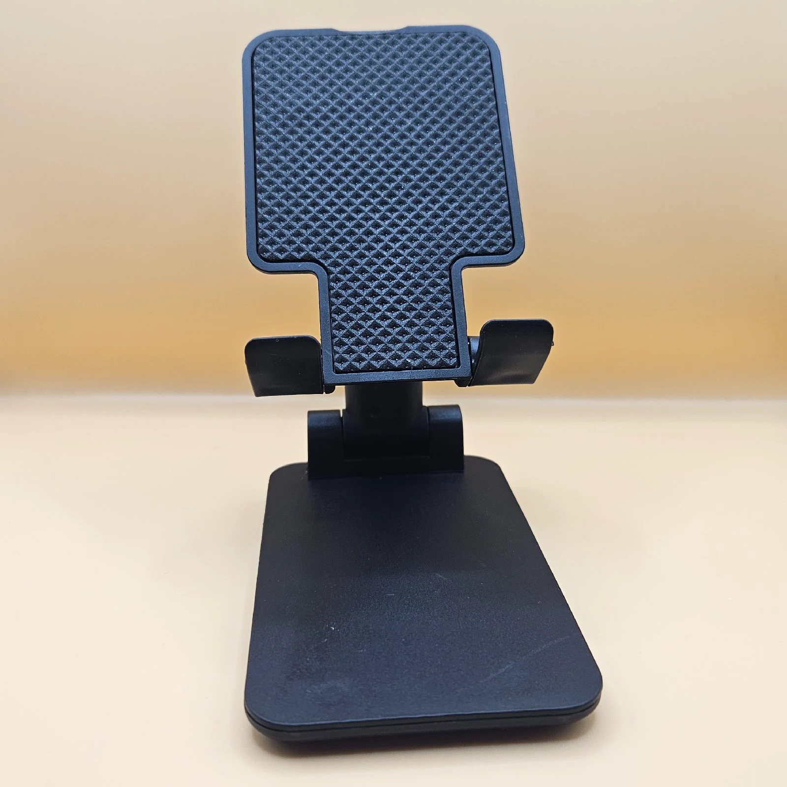 Universal Desk Phone Stand Adjustable Height Angle Foldable Tablet Holder Black