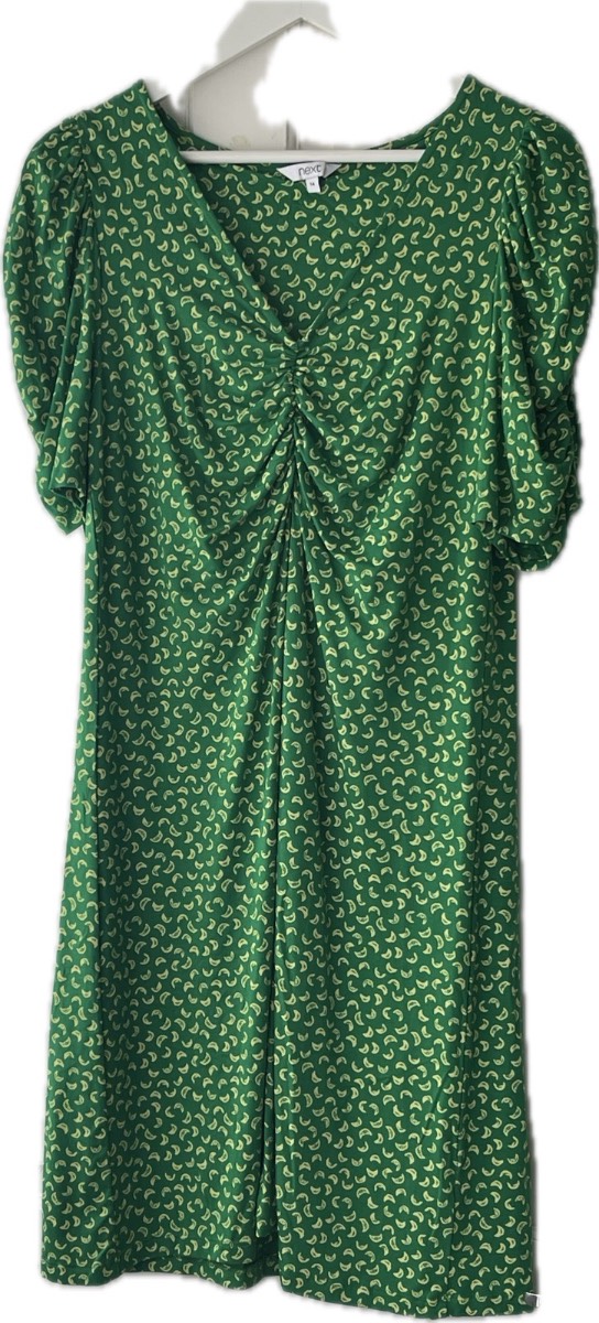 Next size 14 a line knee length dress with floor print new no tags