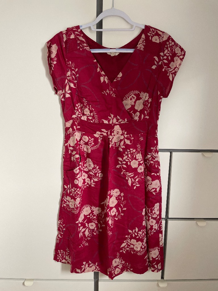 White Stuff Red Floral Summer Dress size 10